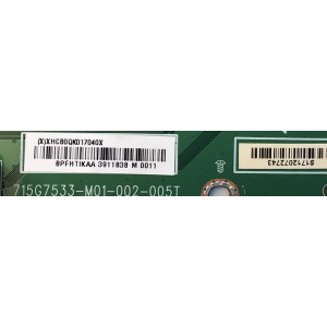 MAIN PARA SMART TV VIZIO 4K RESOLUCIÓN ( 3840 x 2160 ) / NUMERO DE PARTE XHCB0QK017 / 715G7533-M01-002-005T / (X)XHCB0QK017040X / MODELO P65-E1
